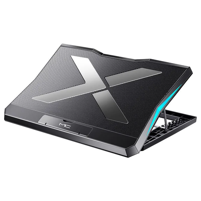 image-Foldable Laptop Cooling Pad - Metal Mesh Stand with Dual USB