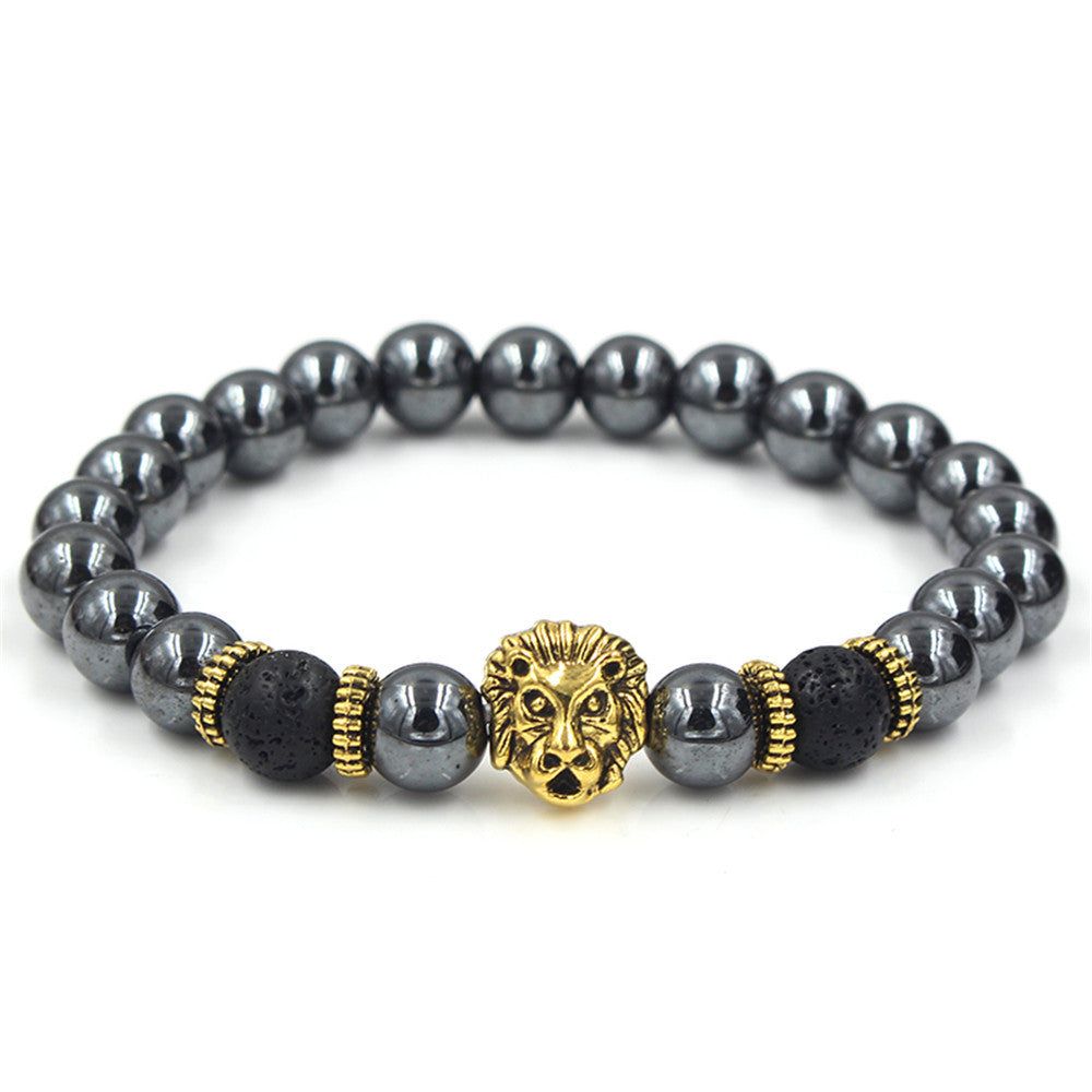 image-Black Iron Stone Lion Head Leopard Head Crown