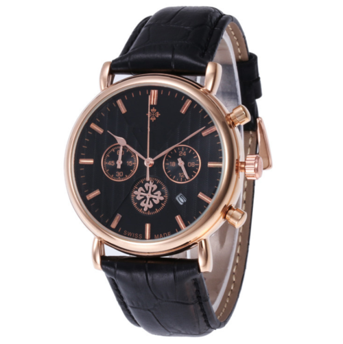 image-Men's Casual Quartz Watch - 46mm Stainless Steel Round Dial