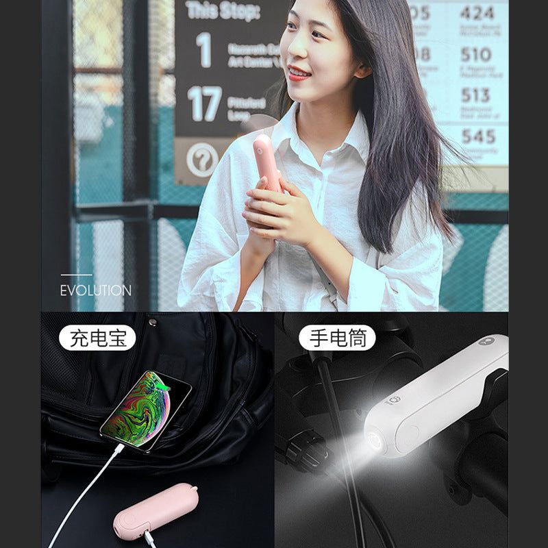 image-USB Fan - Sapphire Blue Portable Mini 4800mAh