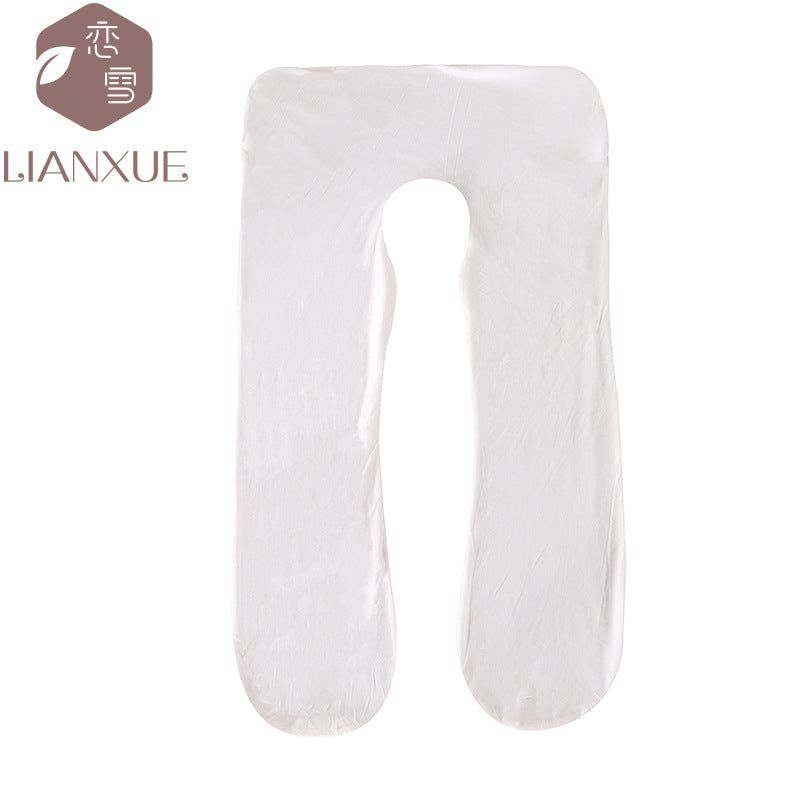 image-U-shaped Pregnancy Pillow Velvet Pillowcase 
