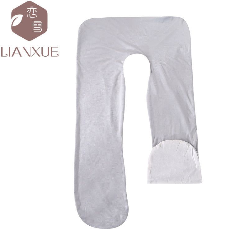 image-U-shaped Pregnancy Pillow Velvet Pillowcase 