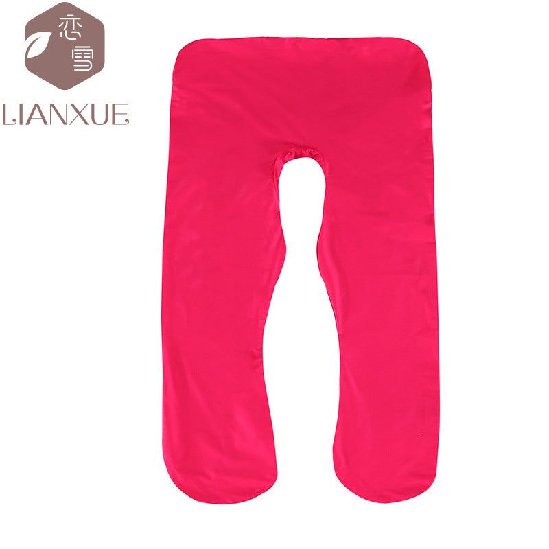 image-U-shaped Pregnancy Pillow Velvet Pillowcase 