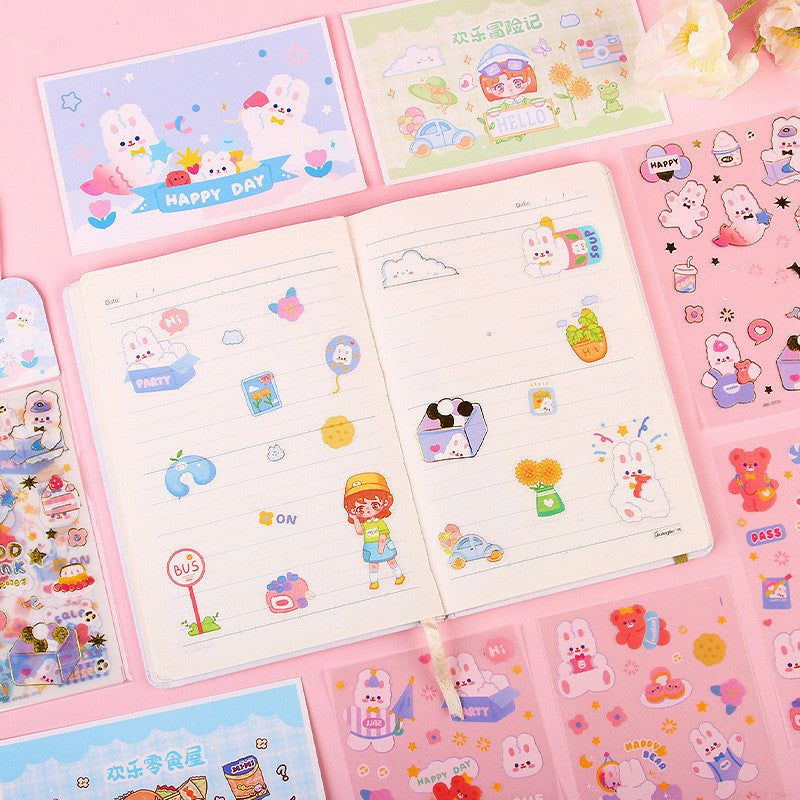 image-Cartoon Postcard Water Cup Stickers