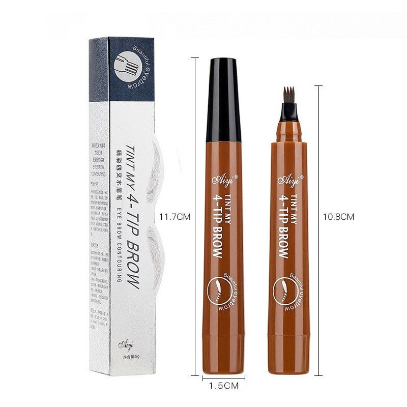 image-Eyebrow Pencil 4-Head Fork Waterproof Long-Lasting 