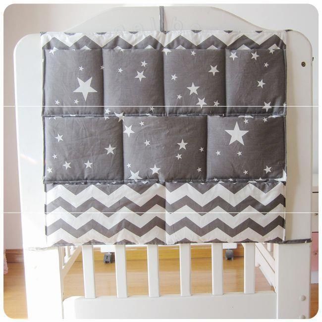 image-Baby Bedside Hanging Storage Bag - Color Variety 