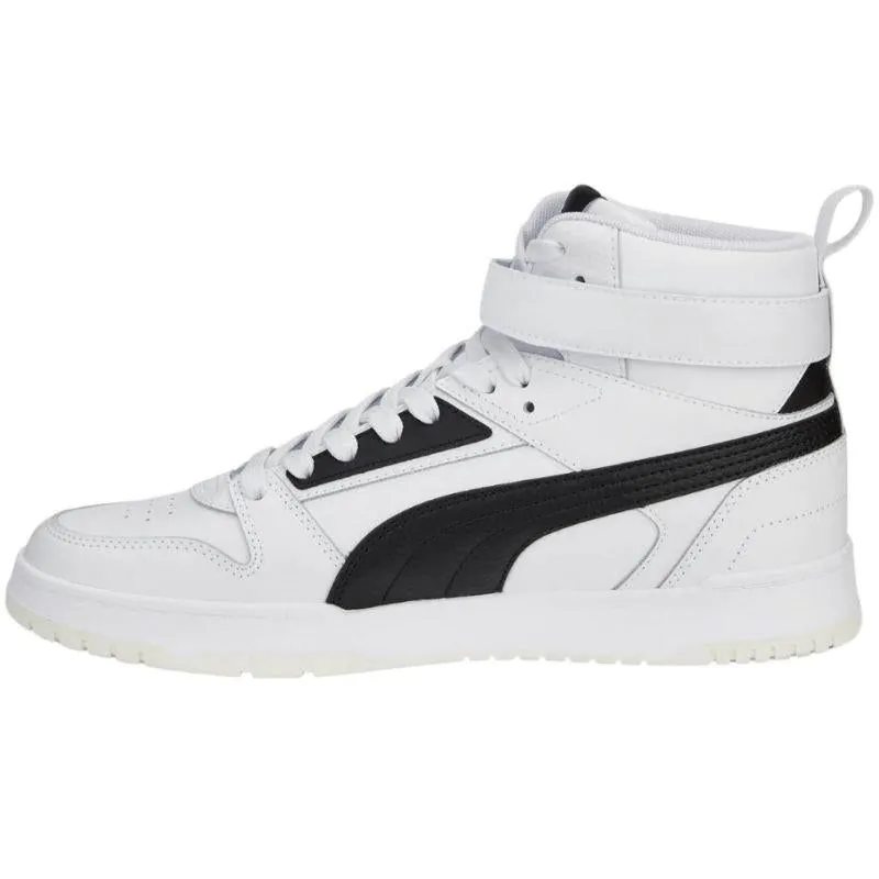 image-Puma RBD Game Men's Shoes - White/Black Leather High-Top