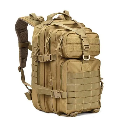 image-Military Tactical Backpack - 34L Oxford Fabric MOLLE Black 