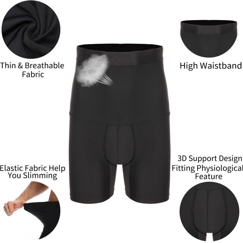 image-Men's Silicone Shapewear Boxer Briefs 