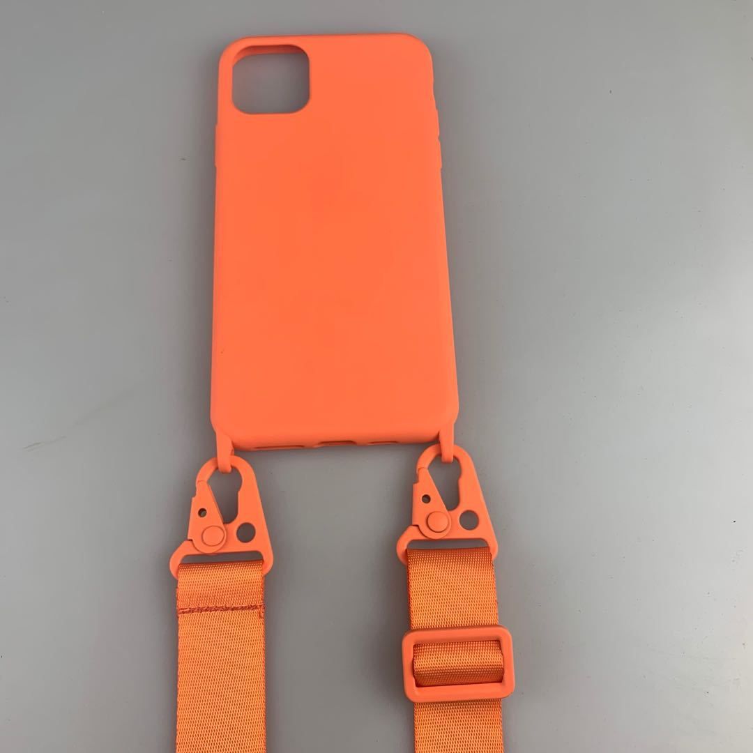 image-Liquid Silicone Crossbody Lanyard Case for iPhone 15 - Grey