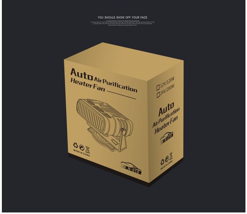 image-Multifunctional Purifier Car Heater - Black 120/240W
