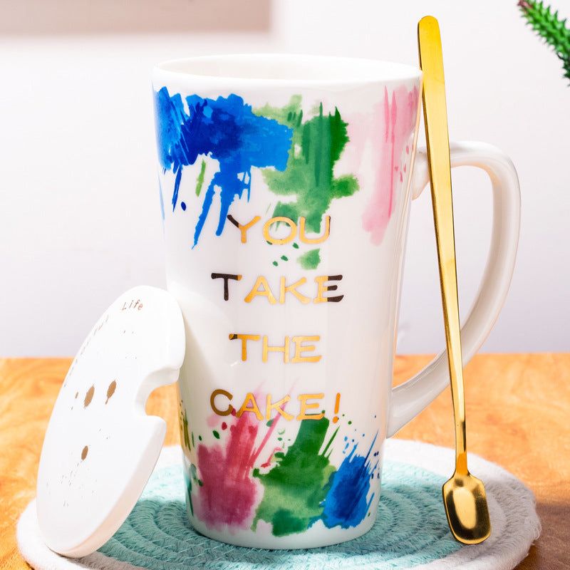 image-Creative Nordic Ceramic Water Cup - 500ml