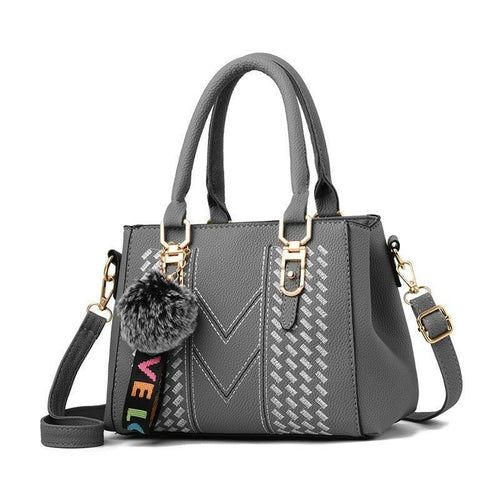 image-Small Square PU Leather Messenger Bag - 24cm Crossbody