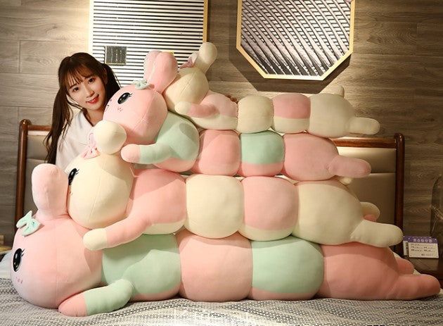 image-Angel Lying Rabbit Plush Toy Large Pillow Doll 