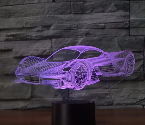 image-LED Night Light 7 Color 3D Touch - USB Rechargeable