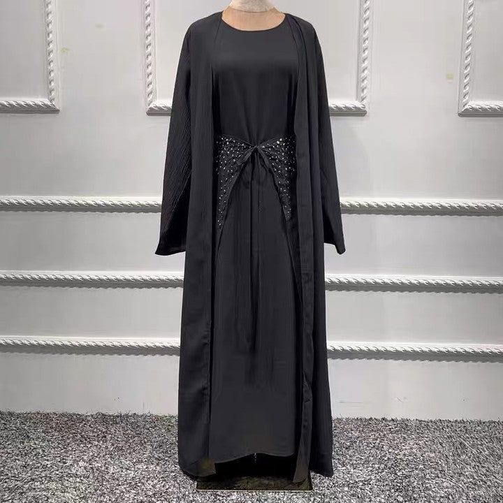 image-Loriya 2023 Solid Color Dress Set - Dubai Turkey