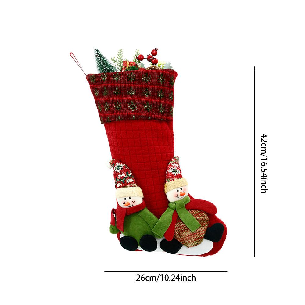 image-Christmas Decoration Socks - Festive Stockings Set 50*26cm