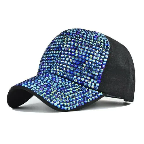 image-Flash Diamond Cotton Baseball Cap for Women