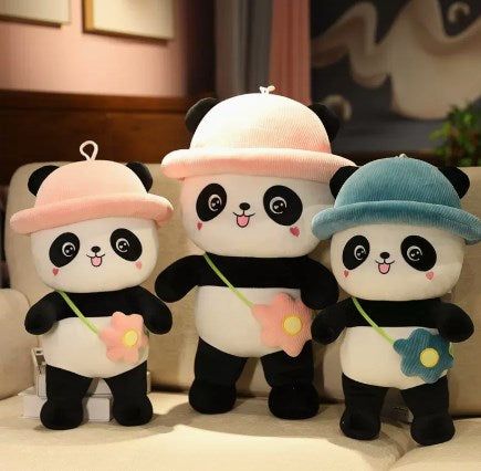 image-Transformation Rabbit Panda Plush Toy - Peach