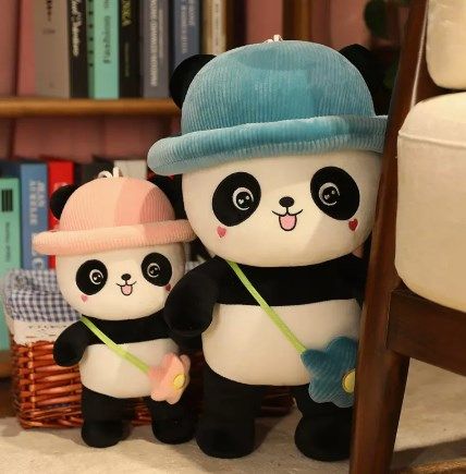 image-Transformation Rabbit Panda Plush Toy - Peach