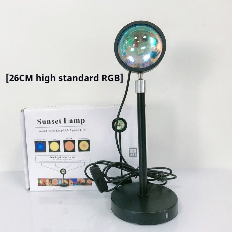 image-Sunset Projection Lamp - Adjustable Night Light Wall Decor 5V USB