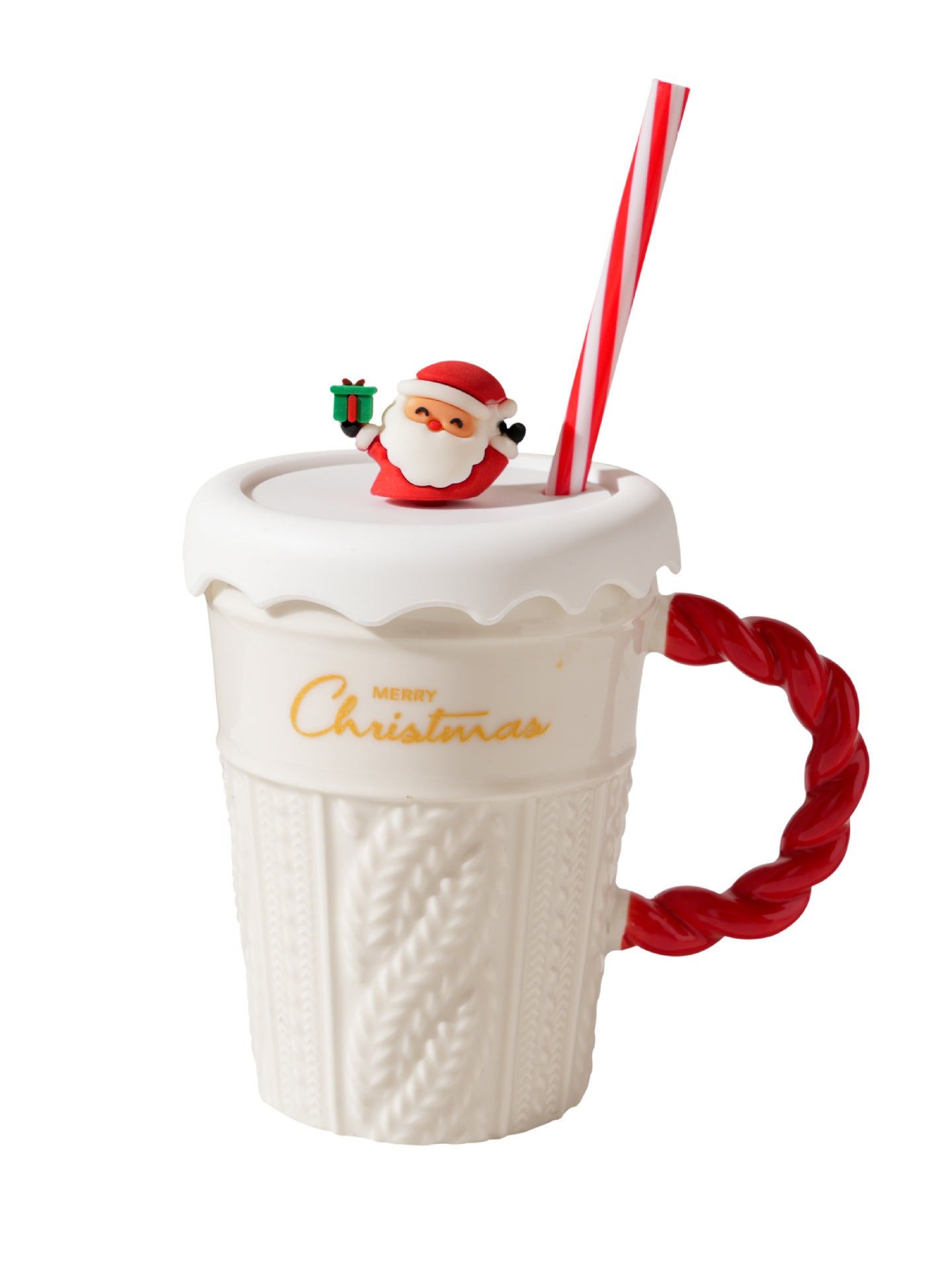 image-Creative Ceramic Christmas Water Cup - 400ml Cartoon Design