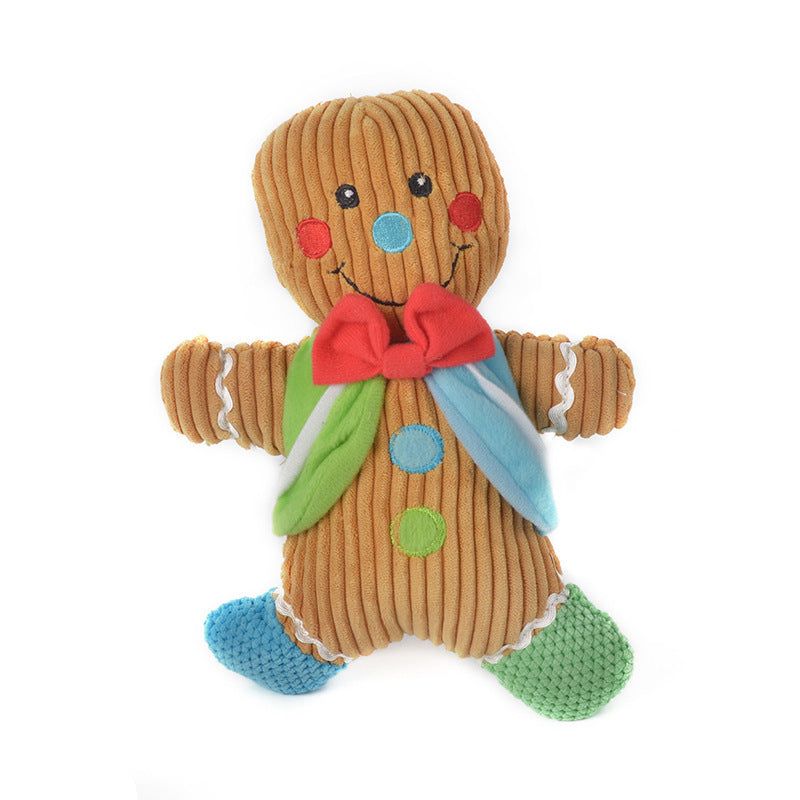 image-Pet Big Gingerbread Man Christmas Toy - Plush