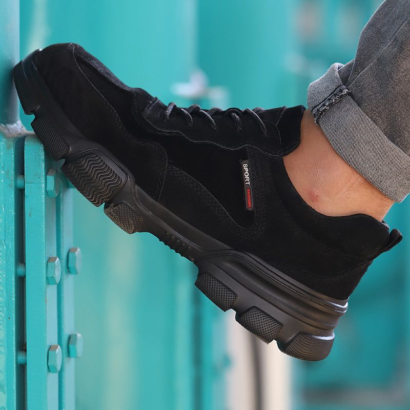 image-Guanghe Steel Toe Work Shoes - Breathable Anti-Smashing
