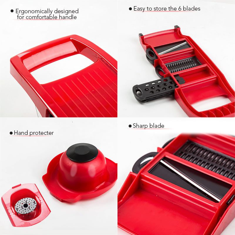 image-Stainless Steel Grater with Vegetable Cutter - Multi-functional