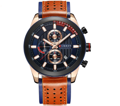 image-Men's Casual Business Watch with Alloy Case & Calendar - Black