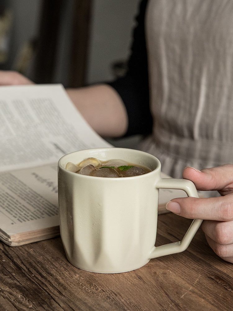image-Retro Ceramic Coffee Mug - Nordic Style