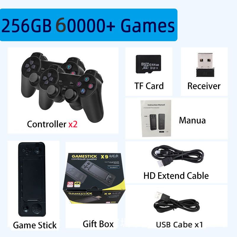image-New X9 HD Retro Game Console with HDMI Interface