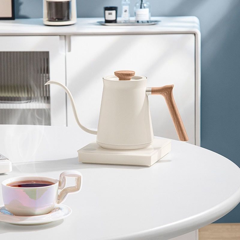 image-Electric Temperature Controlled Coffee Kettle - Retro Style