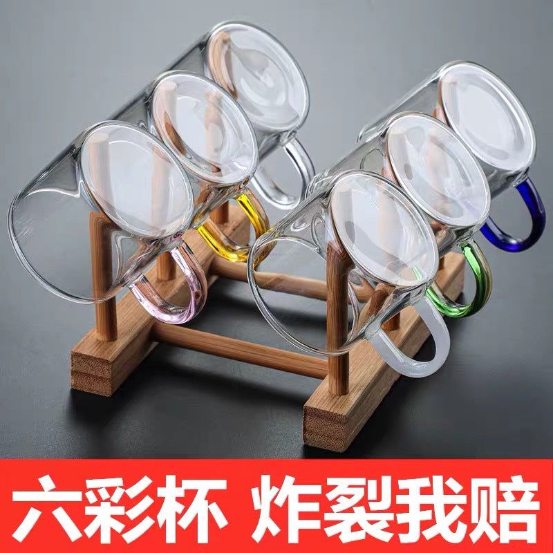 image-Jello Borosilicate Glass Teacup with Handle