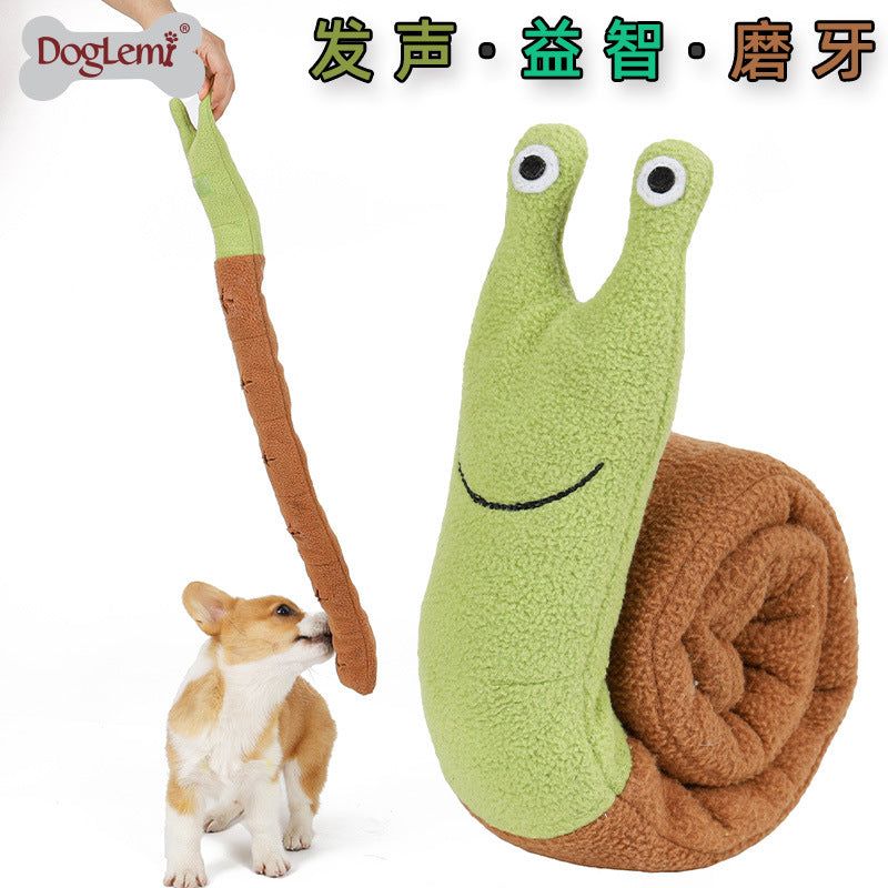 image-DogLemi Snail Sniffing Dog Toy - Plush Interactive