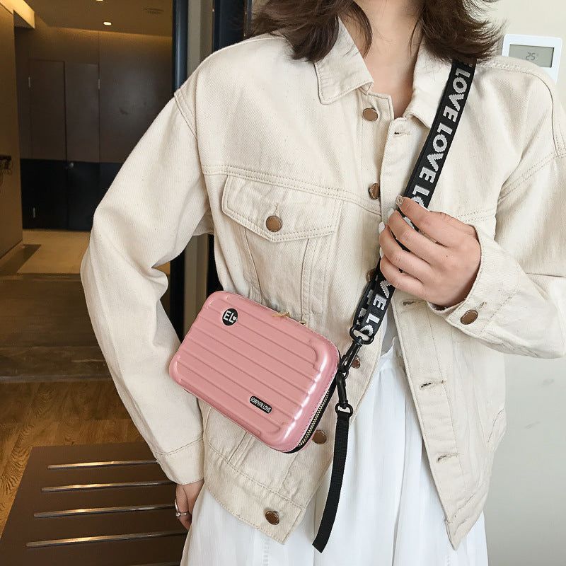 image-Mini Suitcase Box Bag - Small Square Shoulder Messenger 
