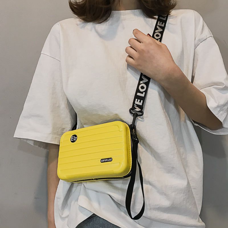 image-Mini Suitcase Box Bag - Small Square Shoulder Messenger 
