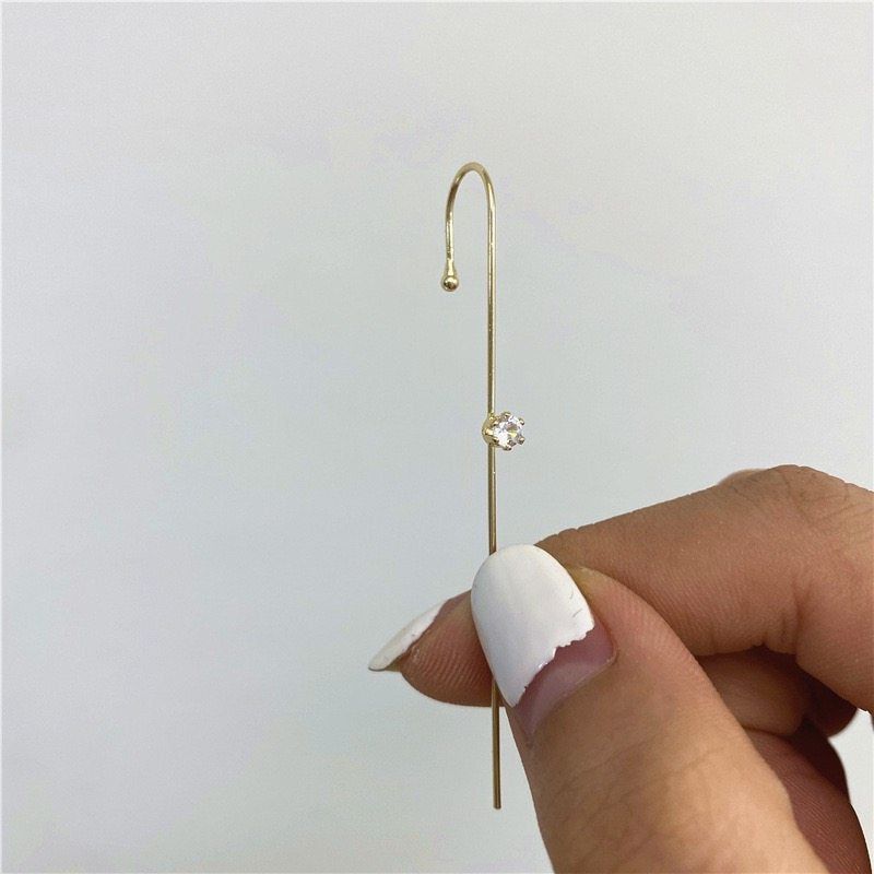 image-Golden Pearl Flower Zircon Earrings Women