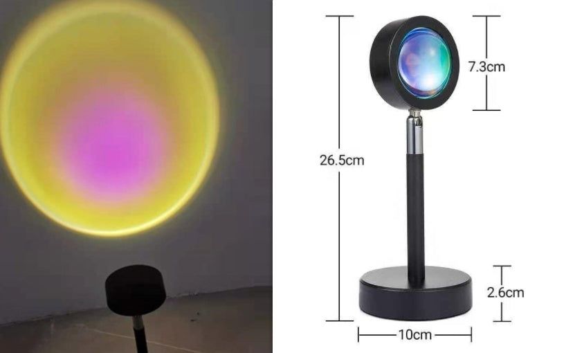 image-Sunset Atmosphere WiFi LED Projector Light - RGB 16 Colors - USB