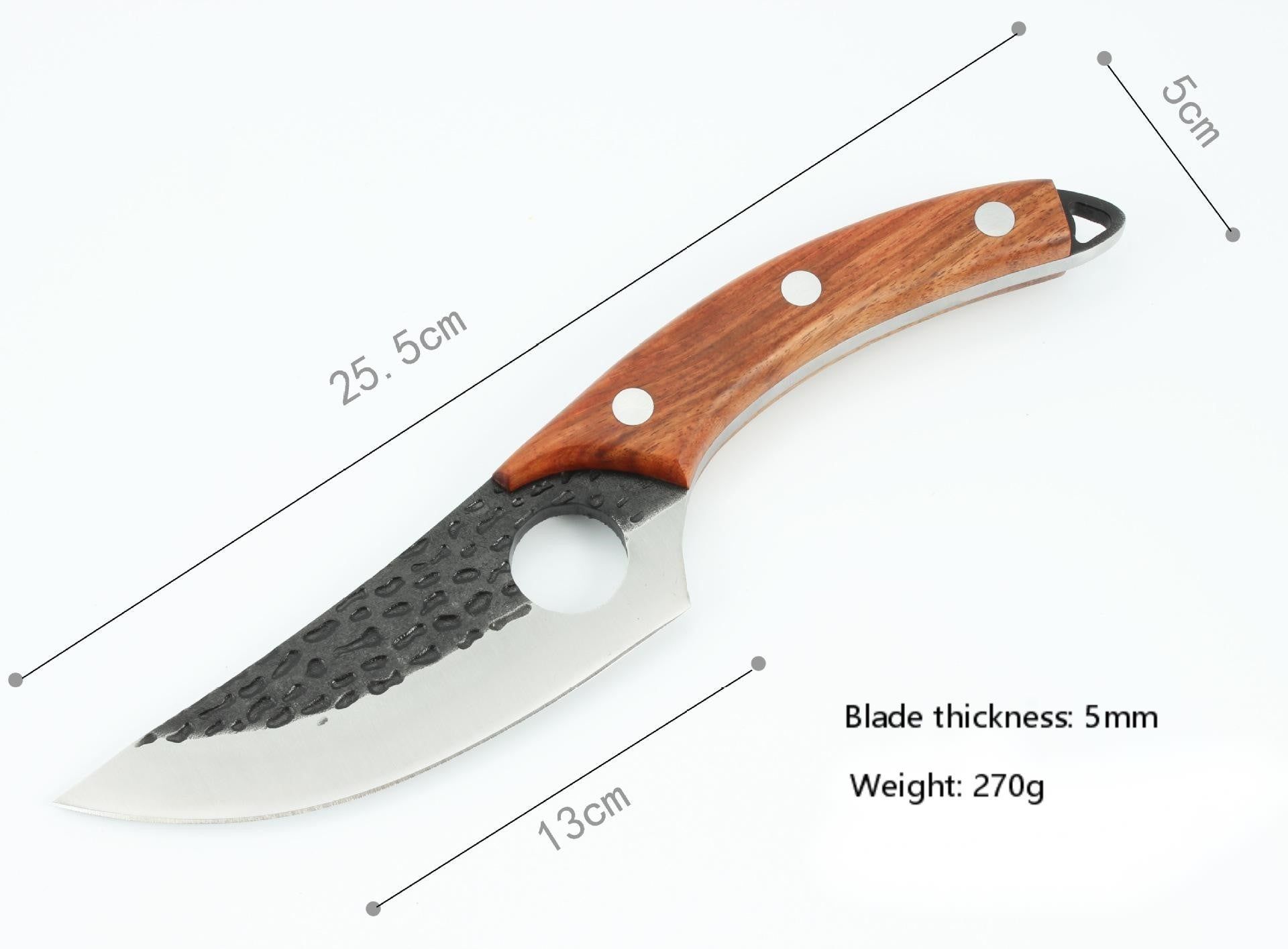 image-Forged Kitchen Boning Knife - Stainless Steel, Handmade 