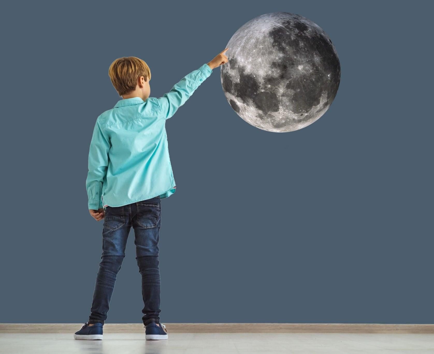 image-Full Moon Wall Sticker - 22" x 18" Vinyl Decal