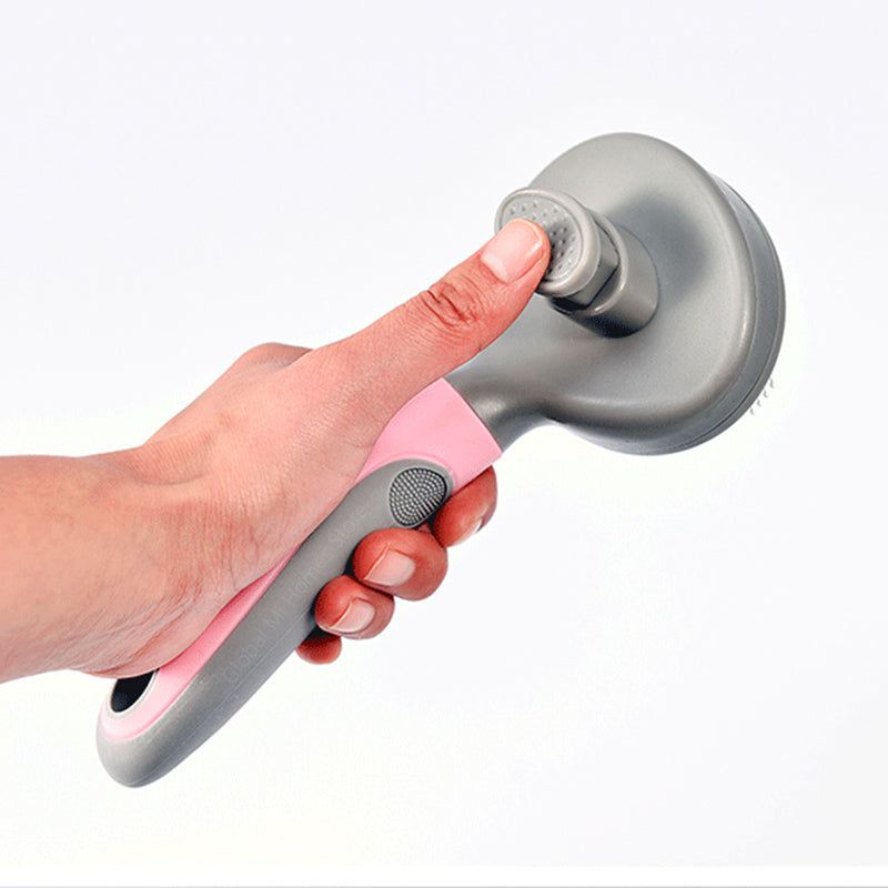 image-Pet Steel Needle Brush - Blue Pink