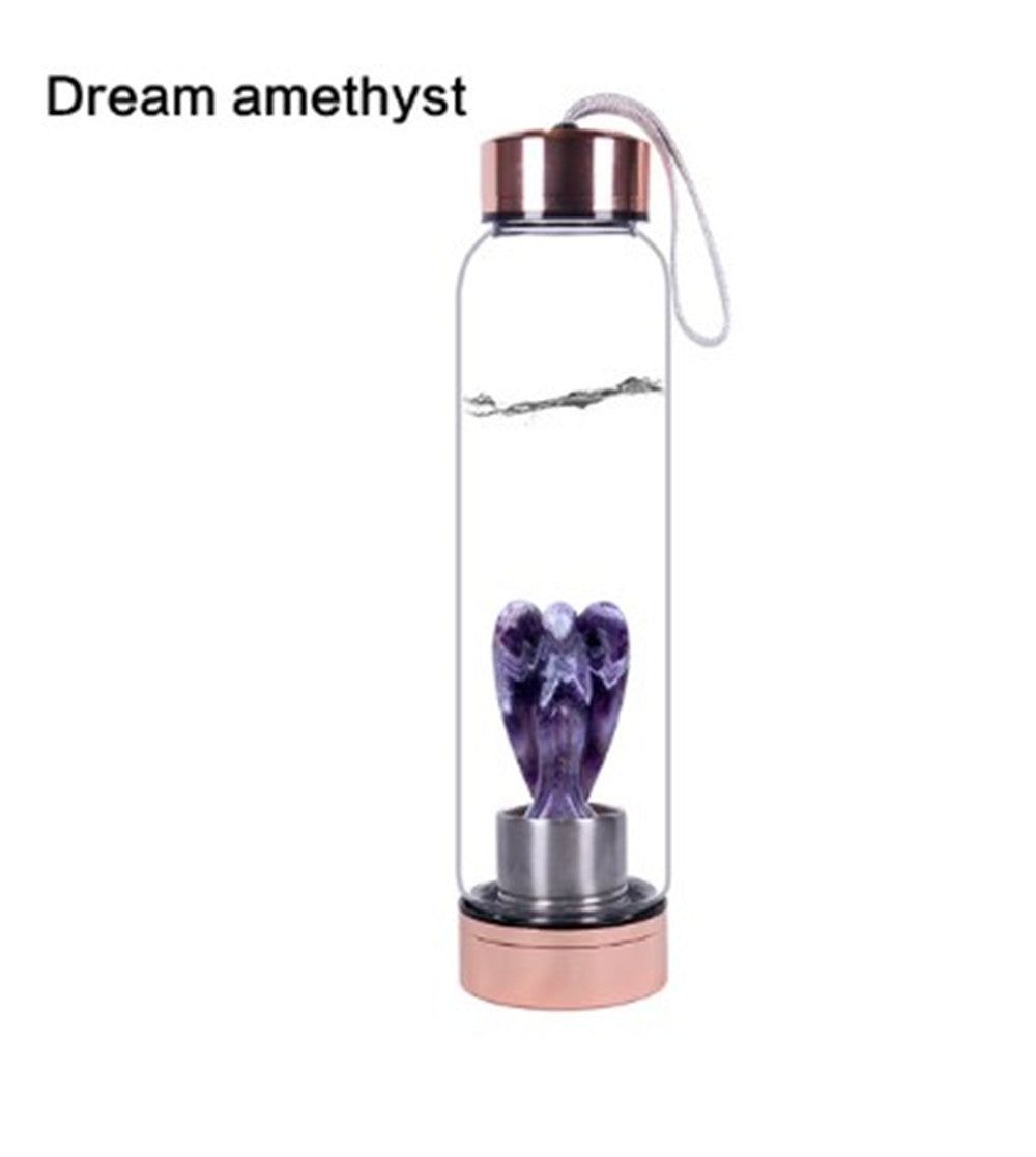 image-Household Natural Crystal Water Cup - 260mm Length 