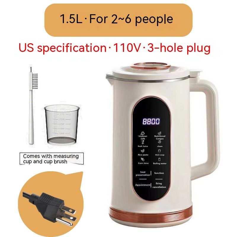 image-Mini Soy Milk Maker & Cytoderm Breaking Machine - 1.5L 800W