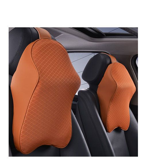 image-Ergonomic Memory Foam Neck Pillow - Polyester Headrest 40x24x12cm