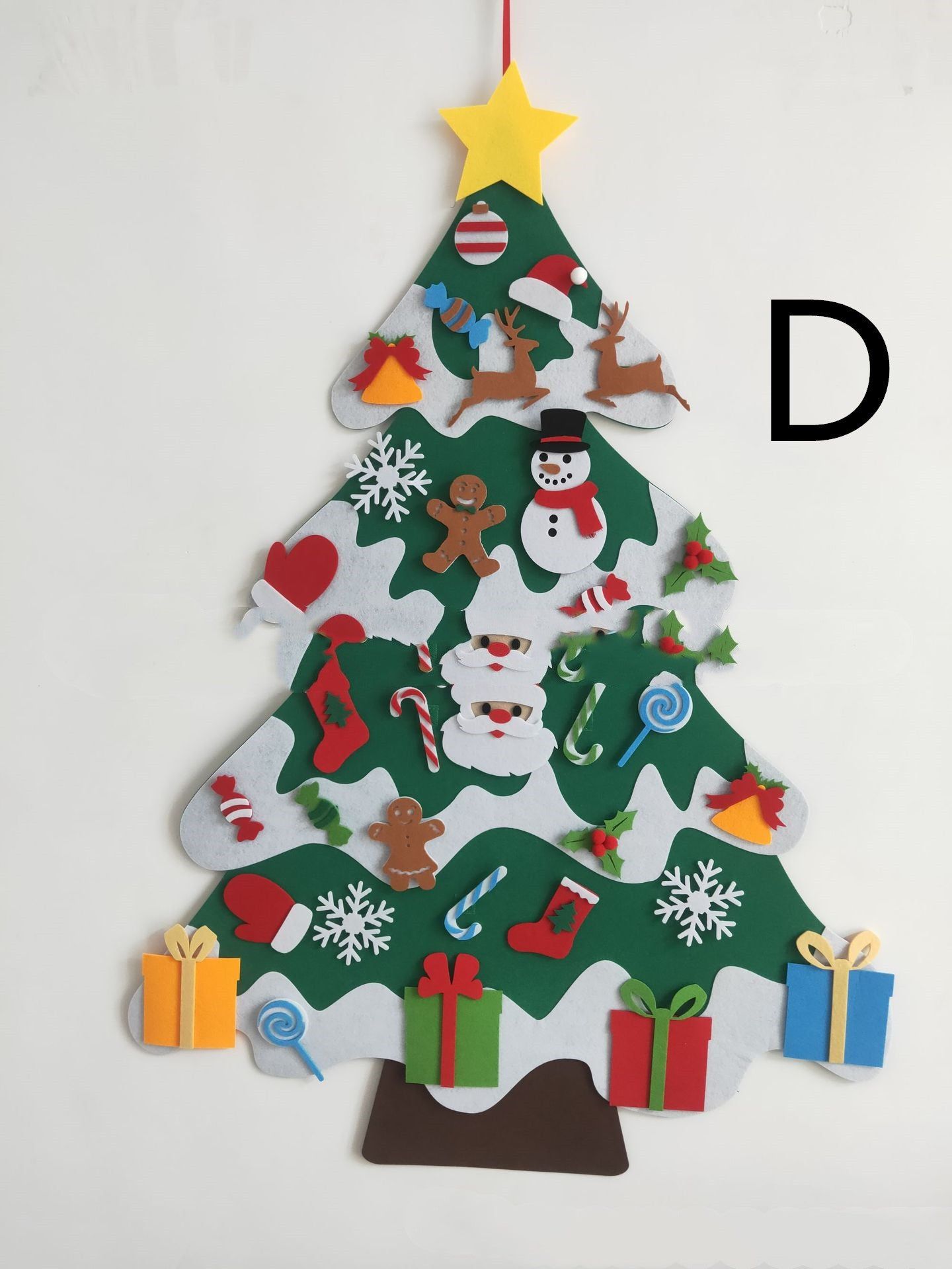 image-DIY Felt Christmas Tree - 3D 32 Decorations