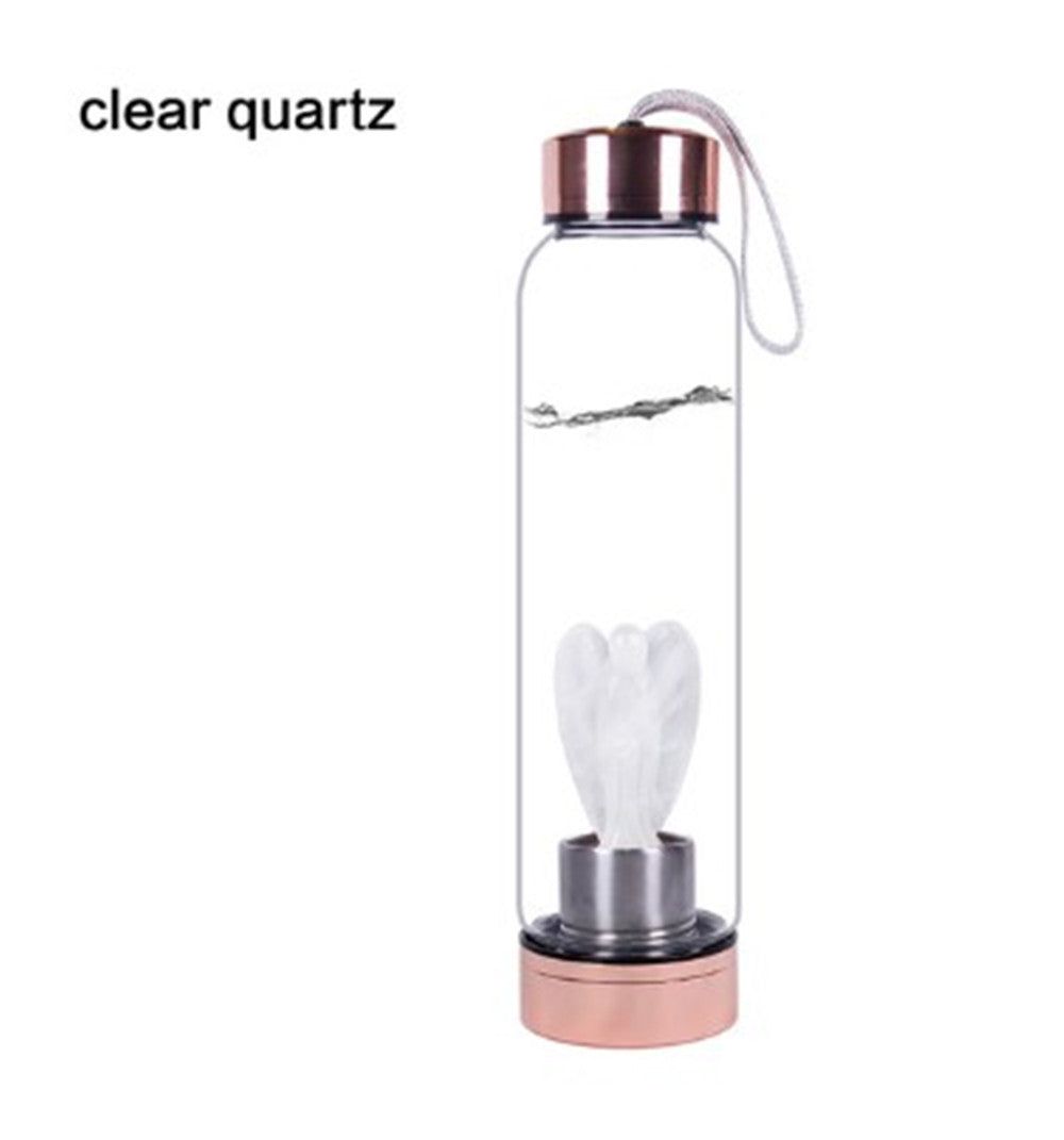 image-Household Natural Crystal Water Cup - 260mm Length 