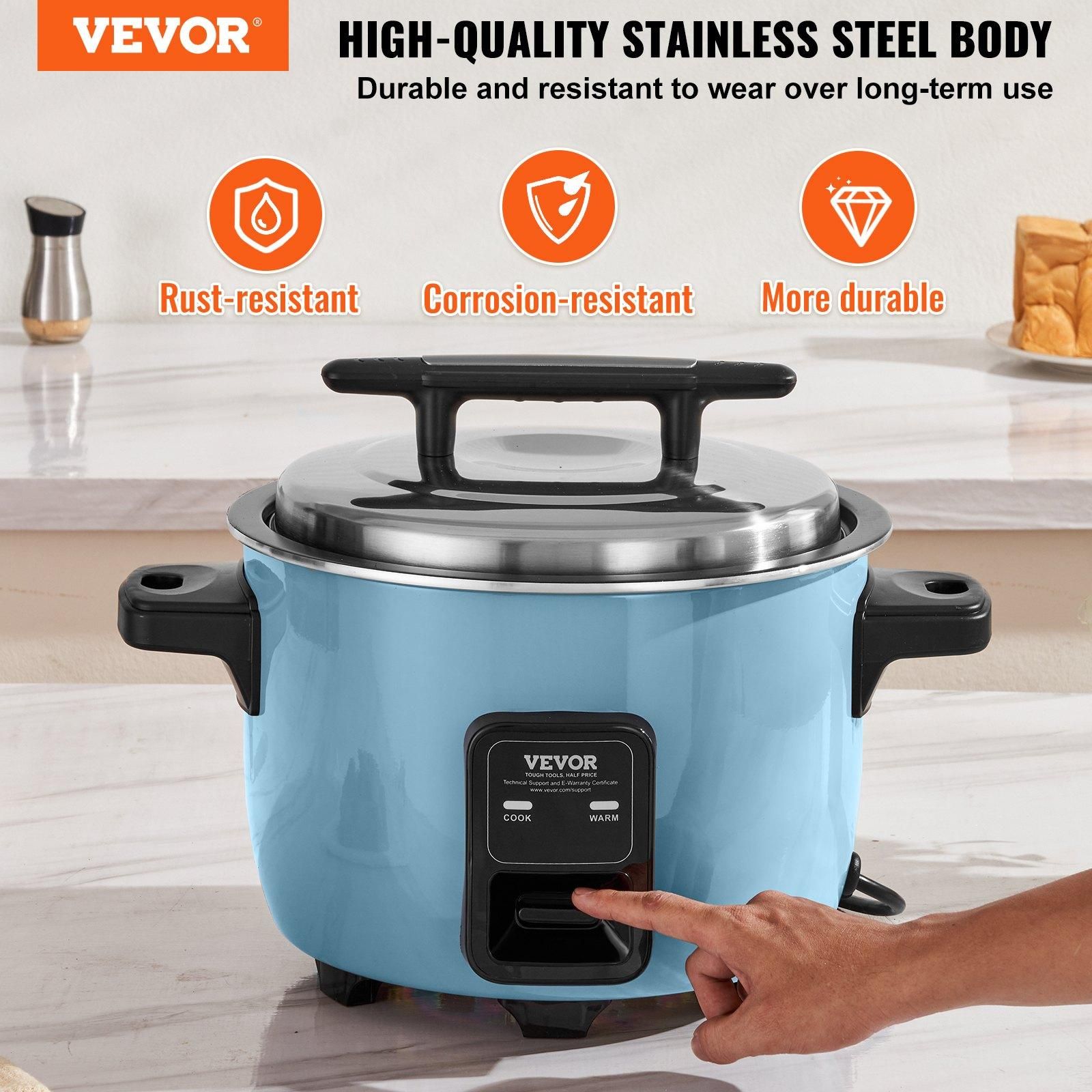 VEVOR Commercial Rice Cooker - 40-Cup 8L Nonstick Warmer