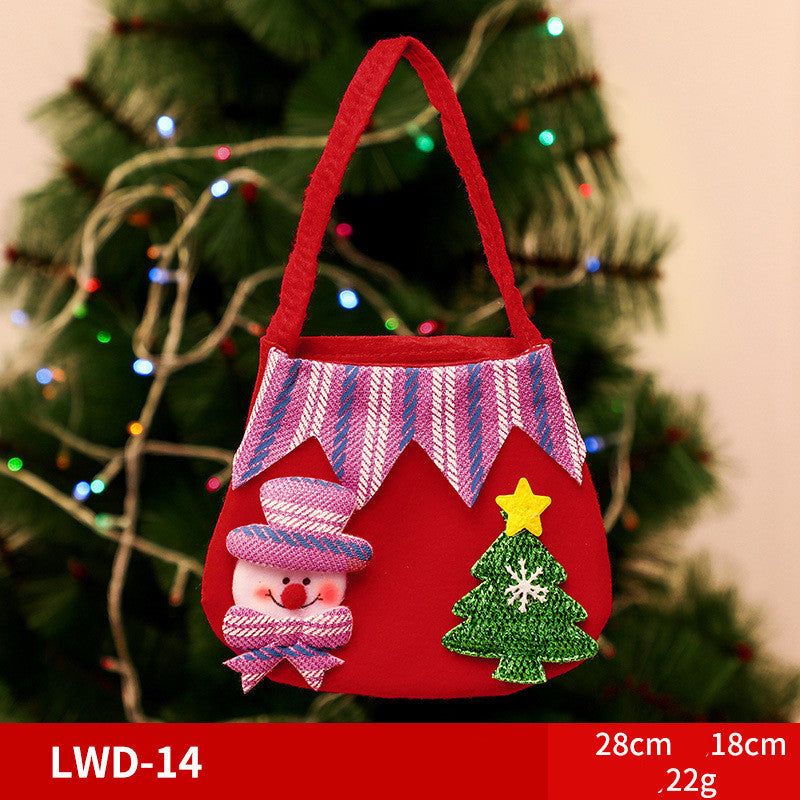 image-Christmas Gift Portable Brushed Gift Bag - Non-Woven Fabric