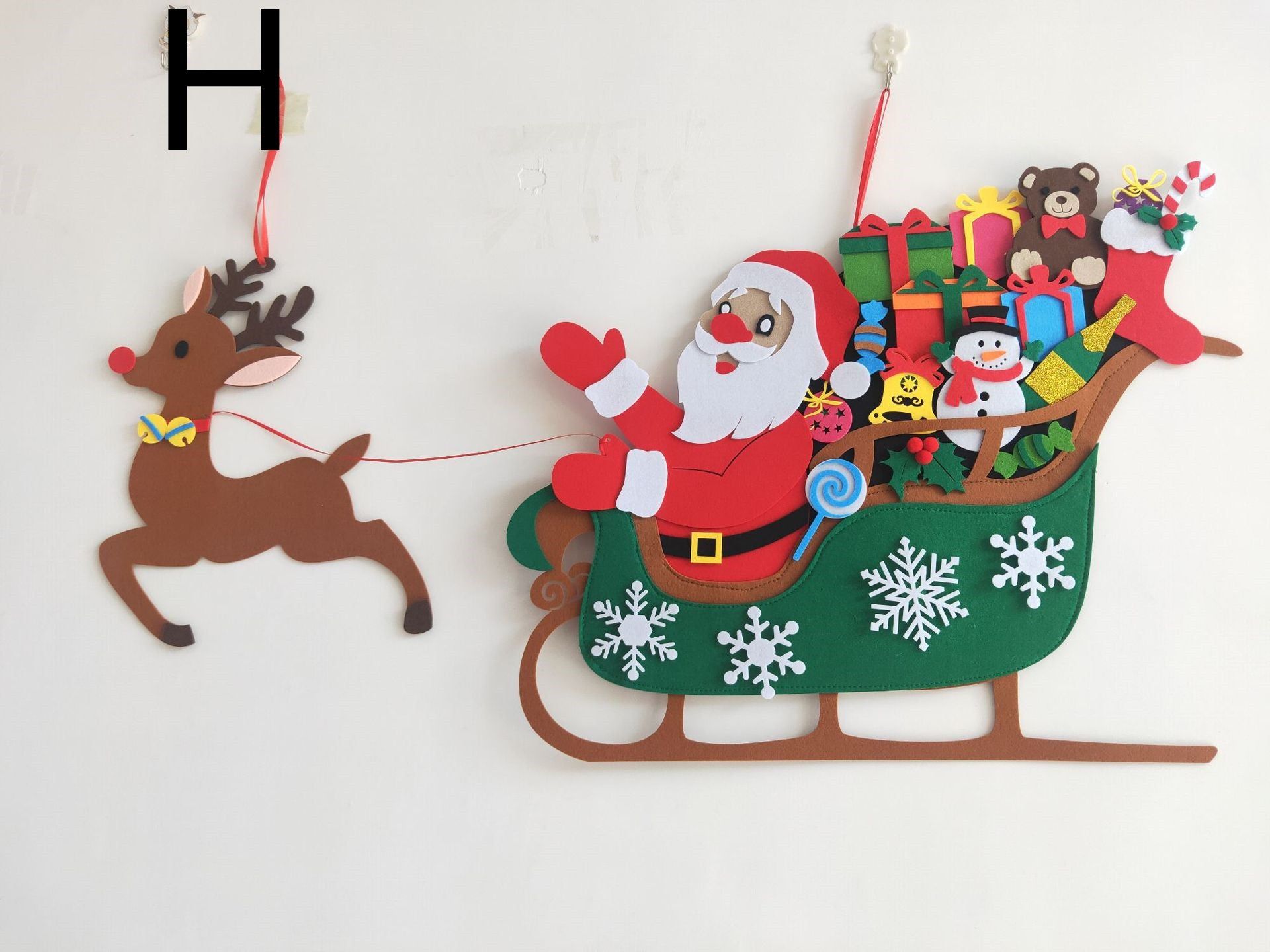 image-DIY Felt Christmas Tree - 3D 32 Decorations